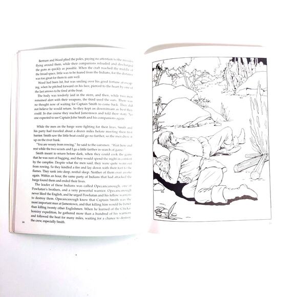 Pocahontas Coloring Book Dover Brian Doherty VTG 1994 New Unused Uncolored - Picture 6 of 7